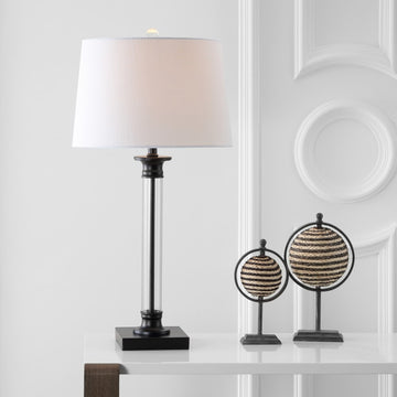 Mason 30" Glass and Metal LED Table Lamp - JONATHAN Y